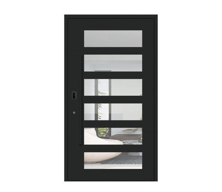 Glass-lite aluminum pivot door